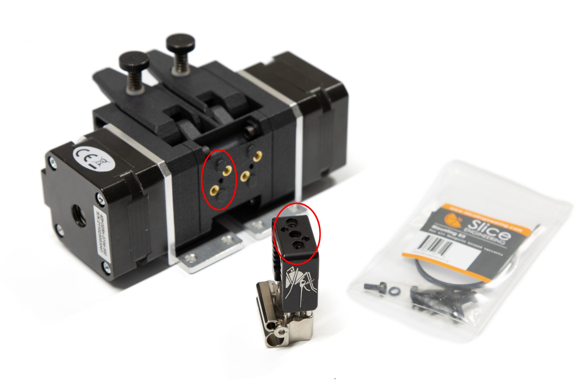 BMG-X2-M extruder and Mosquito hotend holding hole patterns